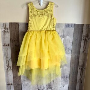 Disney Princess Belle yellow Layered Tulle Dress size 7/8